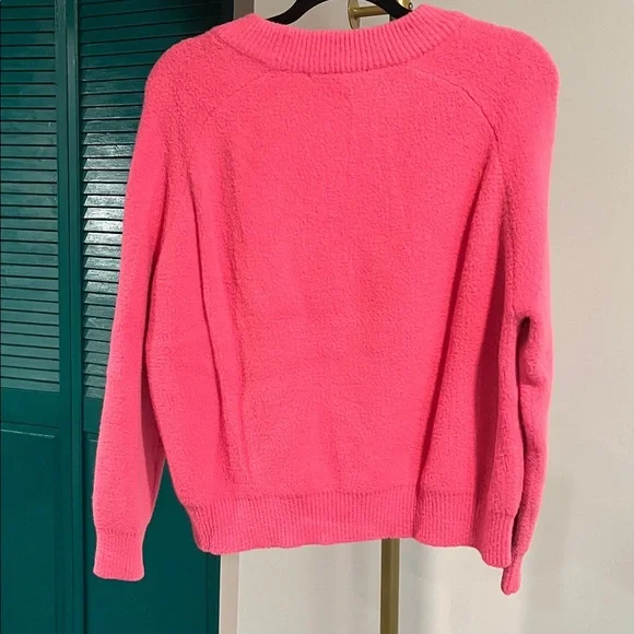Zara Vibrant Pink Crew Neck Sweater - Picture 4 of 6